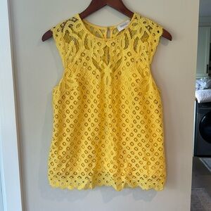 Yellow lace blouse